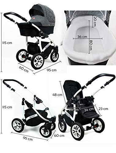 Cochecito de bebe 3 en 1 2 en 1 Trio Isofix silla de paseo Queen by SaintBaby Mint 3in1 con Silla de coche