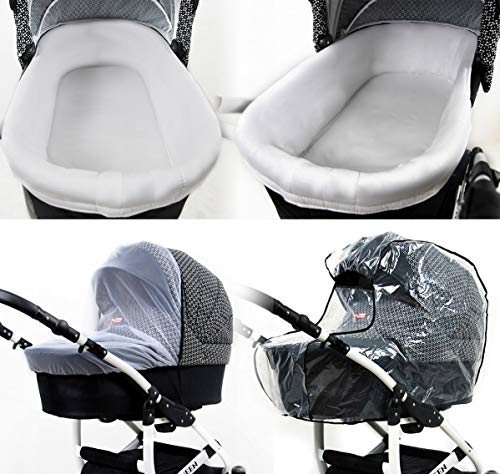 Cochecito de bebe 3 en 1 2 en 1 Trio Isofix silla de paseo Queen by SaintBaby Mint 3in1 con Silla de coche