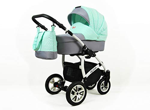 Cochecito de bebe 3 en 1 2 en 1 Trio Isofix silla de paseo Queen by SaintBaby Mint 3in1 con Silla de coche