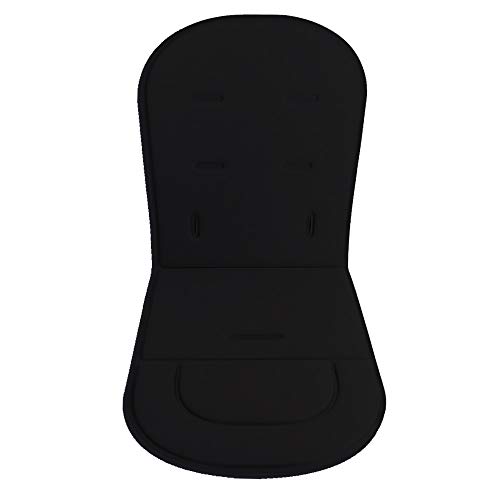 Cojín para cochecito de bebé con almohadilla para silla de paseo, funda universal protectora transpirable y suave negro negro