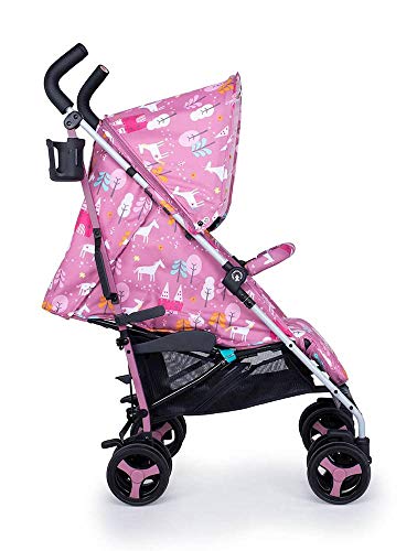 Cosatto Supa 3 Pushchair – Lightweight Stroller from Birth to 25kg | Compact Fold, Large Shopping Basket, Footmuff (Dusky Unicorn Land)