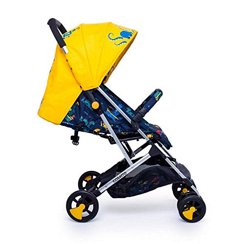 Cosatto Woosh 2 Pushchair – Ultra Lightweight Stroller From Birth to 25kg | One Hand Easy Fold, Compact (Sea Monsters)