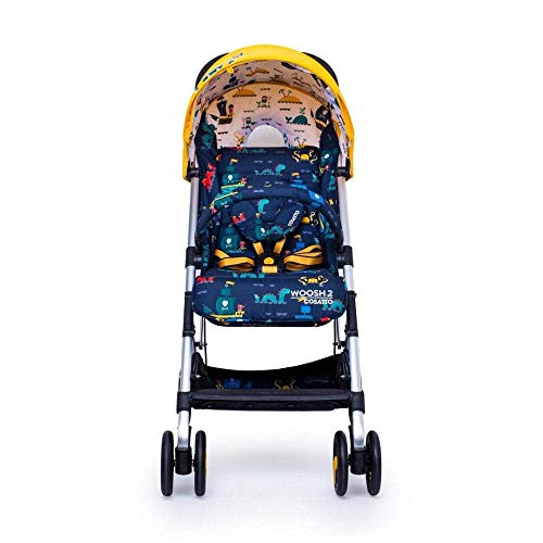 Cosatto Woosh 2 Pushchair – Ultra Lightweight Stroller From Birth to 25kg | One Hand Easy Fold, Compact (Sea Monsters)