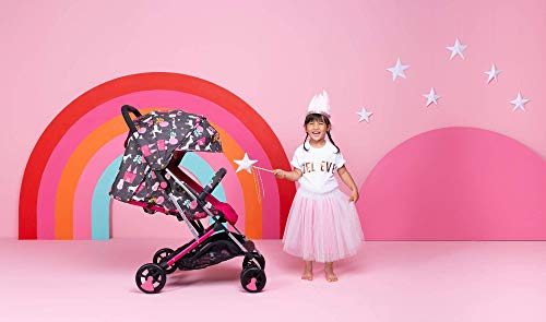 Cosatto Woosh 2 Pushchair – Ultra Lightweight Stroller From Birth to 25kg | One Hand Easy Fold, Compact (Unicorn Land)