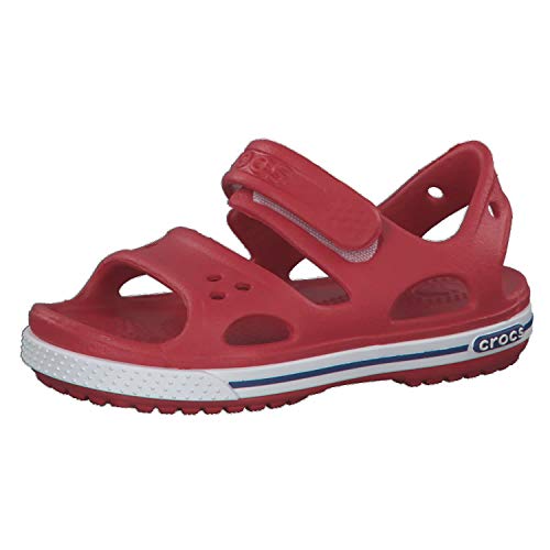 Crocs Crocband II Sandal PS K, Sandalias Unisex Niños, Rojo (Pepper/Blue Jean), 20/21 EU