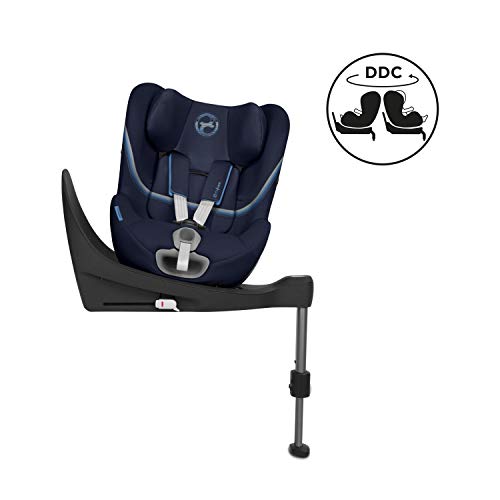 CYBEX Gold Silla de coche para niños Sirona S i-Size, Sistema giratorio de 360°, En contra de la marcha, 0-4 años aproximativamente, Altura máxima 105 cm, Deep Black