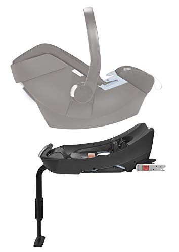 Cybex Silver - Portabebé Aton, en contra de la marcha, incluye reductor para recién nacido, desde el nacimiento hasta aprox. 18 meses, max. 13 kg, pure black