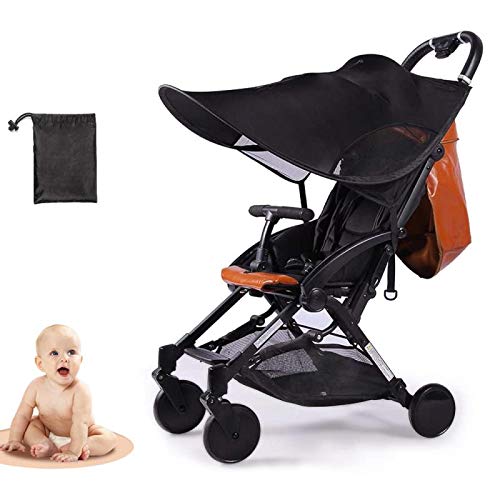 CZNDY Parasol para cochecito,Funda para cochecito de bebé, Sombrilla para cochecito,Toldo carrito bebe anti-UV, Universal y fácil de instalar,Diseño de la ventana+ bolsa de almacenamiento