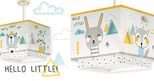 Dalber Lámpara infantil colgante Hello Little, Multicolor