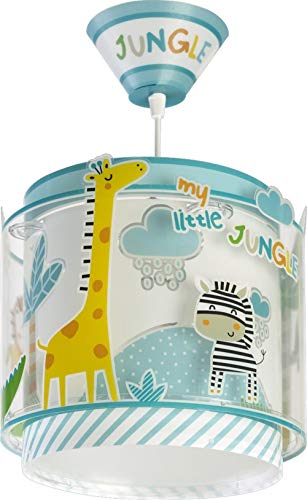 Dalber Lámpara Infantil de Techo My Little Animales Jungla, 60 W, Multicolor