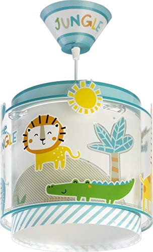 Dalber Lámpara Infantil de Techo My Little Animales Jungla, 60 W, Multicolor