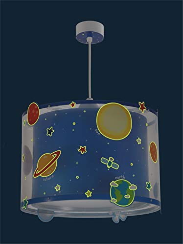 Dalber Planets Lámpara Infantil de Techo Plantes Planetas, Azul, 33 x 33 x 25 cm