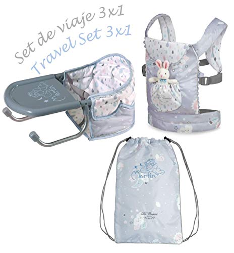 Decuevas- Set DE Viaje PORTABEBE Martin MAS Trona PORTATIL SOBREMESA 14X23X38CM, (60029)