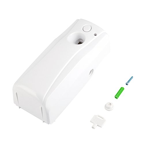 DERCLIVE Dispensador de Aerosol de Perfume de Ambientador Automático de Pared para Interiores con Sensor de Luz Blanco