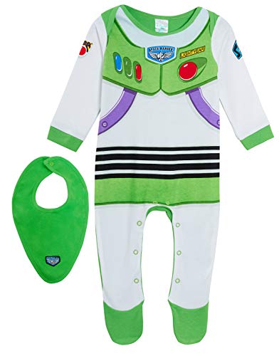 Disney Baby Boys Toy Story 4 Buzz Lightyear babero + babero bandana Set de regalo verde/blanco 9-12 Meses