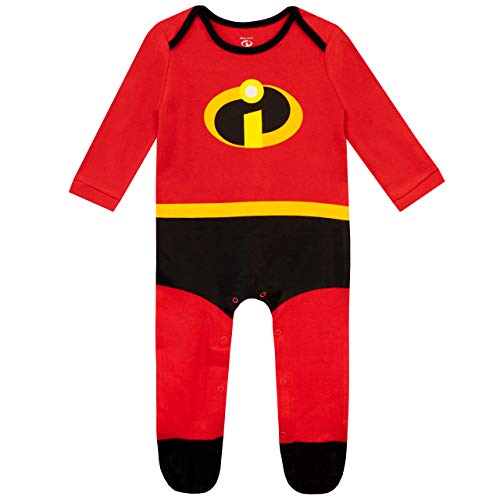 Disney Pijama Entera y Gorro para Niños Bebés The Incredibles Rojo 3-6 Meses