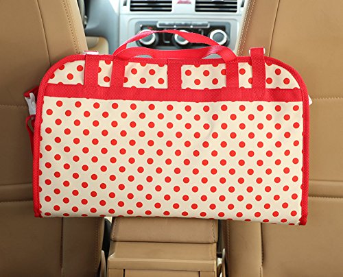 DoMyfit Organizador de Asiento de Coche para bebé, Accesorios de Remolque, Asiento de Niños, Bolsa de Almacenamiento para Colgar (Apple)