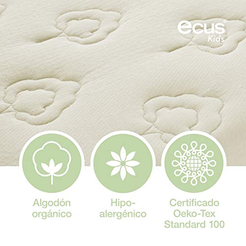 Ecus Kids, El colchón para cuna Organic, es el único colchón cuna con doble cara adaptado a las etapas del bebé - 120x60x12