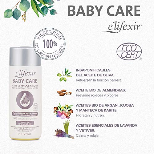 Elifexir Baby Care | Aceite Masaje Natural | Ingredientes 100% Naturales | 125ml