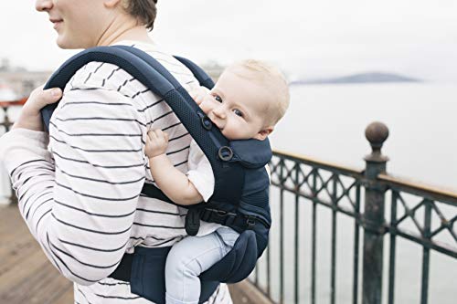 Ergobaby Mochila Portabebé Ergonómica Omni 360 Cool Air Mesh 4-Posiciones de Porteo (Azul Medianoche)