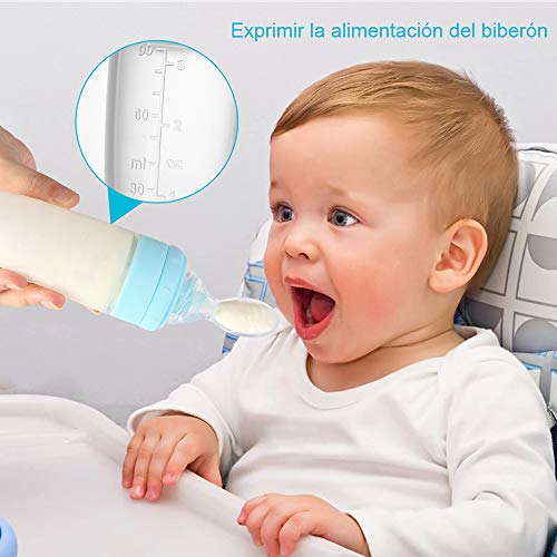 Fabur 8pz Alimentador de Fruta Para bebé, Cuchara Dispensadora de Comida y 2 Cepillo Dientes de Dedo, Chupete Fruta y Funda de Silicona de Repuesto, Tijeras de comida para bebé