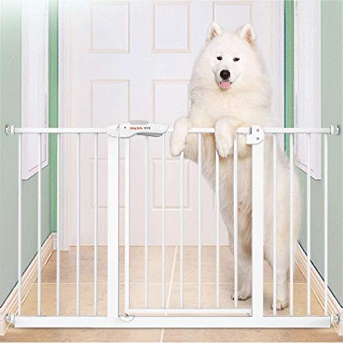 FCXBQ Baby Gate - Valla telescópica para Perros, Puertas Polebaby para escaleras, Cerca para bebés, Barra para Puerta para Mascotas, ponche Gratuito, Cierre automático (Color: Alto 76 cm, tamaño: