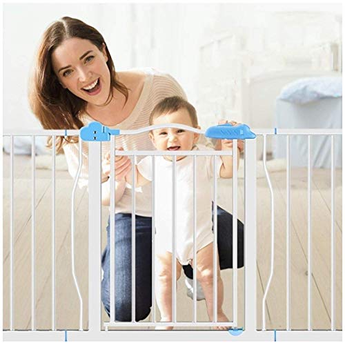 FCXBQ Barras de Seguridad para bebés Extensibles para niños Barras de protección para escaleras Cerca de Mascotas Altura 100 cm Ponche Libre de Puerta (Color: Blanco, tamaño: 179-186 cm)