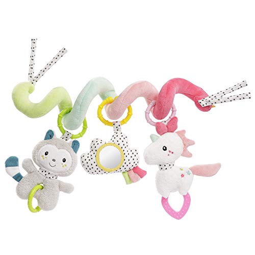 Fehn 057034 Aiko & Yuki - Espiral de actividades con colgantes de animales, multicolor