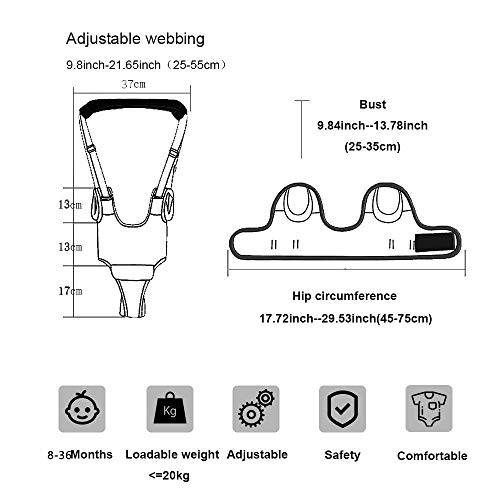 Felly Arnés de Seguridad para Caminar, Arnes Bebes, Ajustable Arneses de Seguridad Bebé con Baberos y Rodilleras a Pie de Caminado Aprendizaje Chaleco Arneses para Niños Bebé Protección 6-36 meses