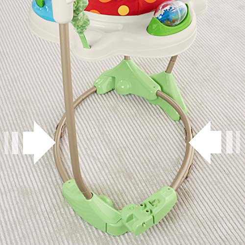 Fisher-Price Centro Actividad Salón y Juegos Amigos del bosque, Ranojo, para recién nacidos con música y luces, multicolor, K7198