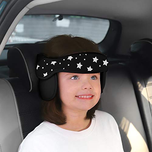 FREESOO Reposacabezas Soporte Cabeza Sujeta Cabezas Coche para Niños Infantil Bebe Seguridad Cinturón de Sujeción Correa Ajustable para Asiento de Coche Cómoda Posicionador Cabeza