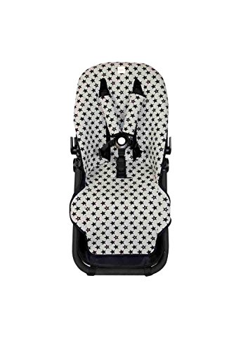 Fundas BCN ® - F125/9399 - Colchoneta para silla de paseo Bugaboo Cameleon ® 3 – Fun Black Star