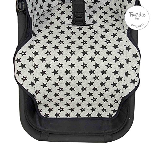 Fundas BCN ® - F125/9399 - Colchoneta para silla de paseo Bugaboo Cameleon ® 3 – Fun Black Star