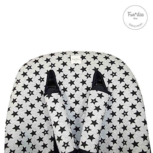 Fundas BCN ® - F125/9399 - Colchoneta para silla de paseo Bugaboo Cameleon ® 3 – Fun Black Star