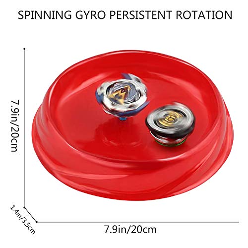 Funmo Beyblade Burst Peonzas, 4 Pcs Conjuntos de Metal de Gyro 4D Peonzas Gyro Lucha Maestro Cadena Launcher con Estadio Infinity Nado Básico Duelos Conjuntos Regalo para Niños