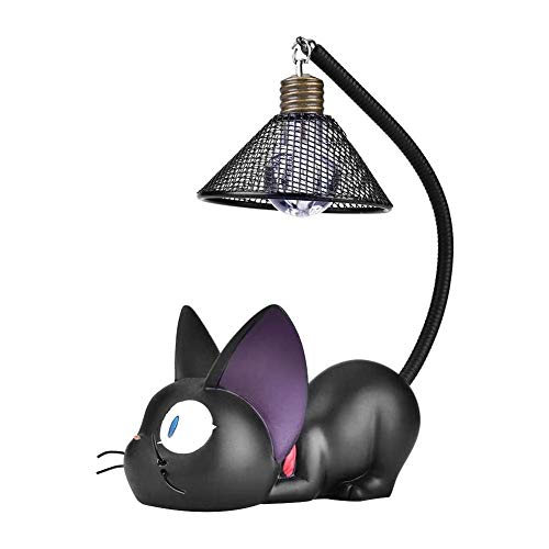 Gato Negro Noche Luces Decoración Lámpara de Noche, Luz de Noche de Gato Negro para Niños, Lámpara Led de Resina de Dibujos Animados, para Niños Decoración para Dormitorio, Mesita de Noche