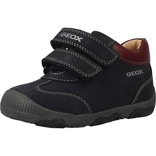 Geox B New Balu' Boy A, Zapatillas para Bebés, (Navy/Bordeaux C4335), 22 EU