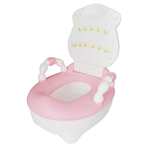 Glenmore Orinal Bebe Orinal para Infantil Niño WC con Tapa Rosado