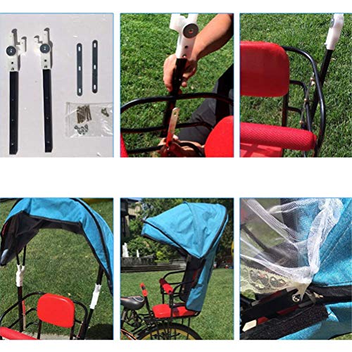 GOHHK Cubierta sombrilla Universal, Bicicleta eléctrica Cubierta Asiento Trasero para niños Four Seasons Impermeable a Prueba Viento Universal Toldo para Lluvia sin Asiento