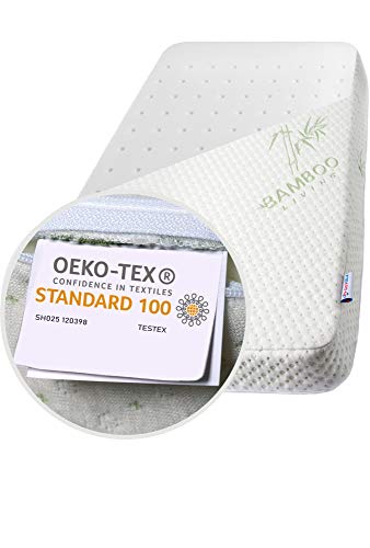 GOYSILA Colchón Chicco Next To Me Certificado Oeko-tex 83 x 50 y Altura 7 cm Transpirable Hipoalergénico Antiácaros Anti-asfixia.Compatible Cuna Minicuna Cosleeping Next2Me Cullami Kinderkraft Brevi