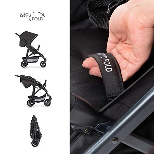 Hauck Rapid 4 Plus Trio Set - 3 en 1 carrito de bebe, Grupo 0+ adaptable a isofix, capazo, respaldo reclinable, de 0 meses a 25kg, manillar ajustable en altura, plegado fácil, negro (caviar/black)