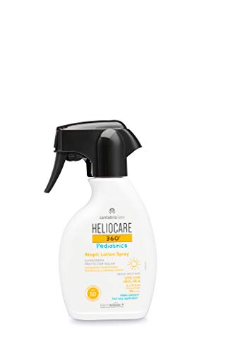 Heliocare 360º Pediatrics Atopic Lotion Spray SPF 50 - Crema Solar para Niños, Hidratante, Ultraligera, Hipoalegérnica, Pieles Sensibles o Atópicas, 250ml