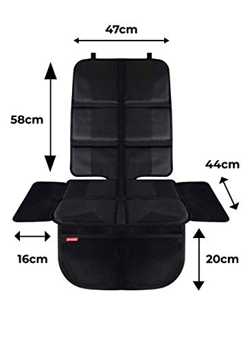 HerzensKind Protector Asiento Coche Premium, Protección Perfecta Para Asientos De Automóvil, Fundas Para Asientos De Coche Fabricadas En Tela Y Cuero, Compatible Con ISOfix