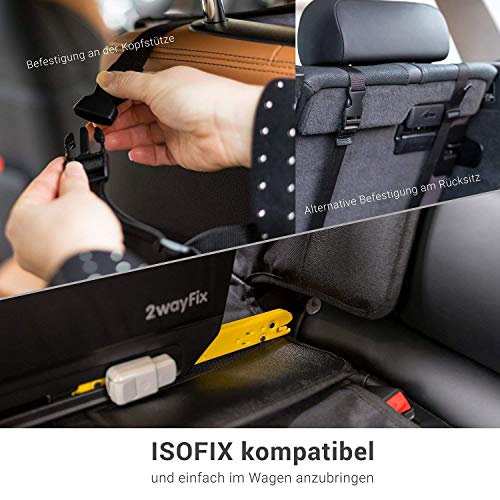 HerzensKind Protector Asiento Coche Premium, Protección Perfecta Para Asientos De Automóvil, Fundas Para Asientos De Coche Fabricadas En Tela Y Cuero, Compatible Con ISOfix