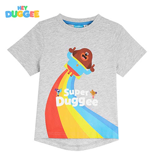 Hey Duggee Juego de camiseta y pantalones cortos, ropa de bebé, lindo traje de niño, juegos de ropa para niños de 12 meses a 5 años, trajes de verano de algodón, idea de regalo para niños