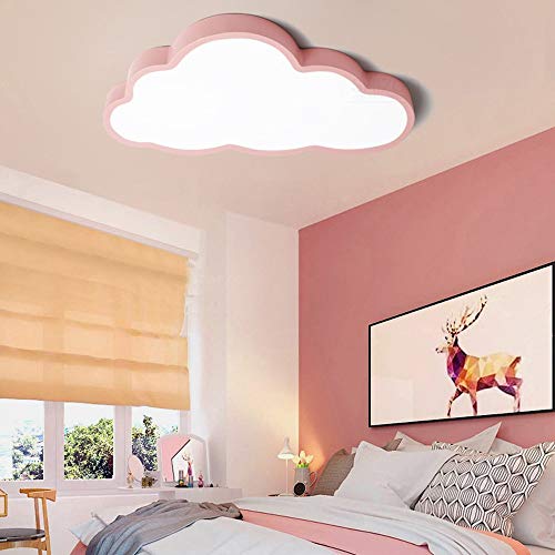 Iluminación infantil de techo Plafones,Lámpara De Techo 36W LED Ultrafino 5cm Nubes Creativas Luz De Techo Lámpara De Niños Niños Y Niñas Lámpara De Dormitorio Lámpara Romántica De Techo De Animados