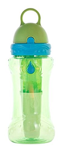 IrisanaBaby BBO - Botella con gel enfriador y filtro de carbono activo, 440 ml, color verde