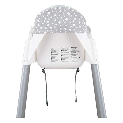 JANABEBE Colchoneta para trona antilop Ikea (White Star)