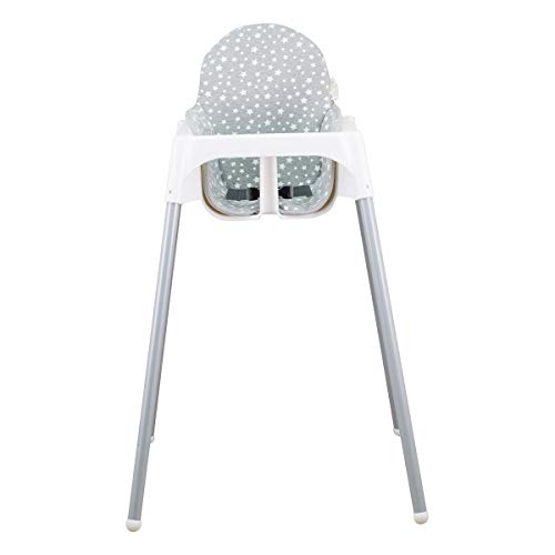 JANABEBE Colchoneta para trona antilop Ikea (White Star)