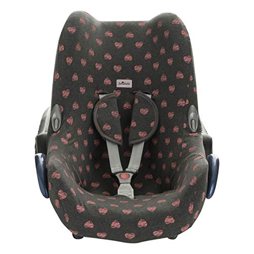 JANABEBE Funda para Maxi Cosi Cabriofix, silla de coche gr 0 (Flúor heart)